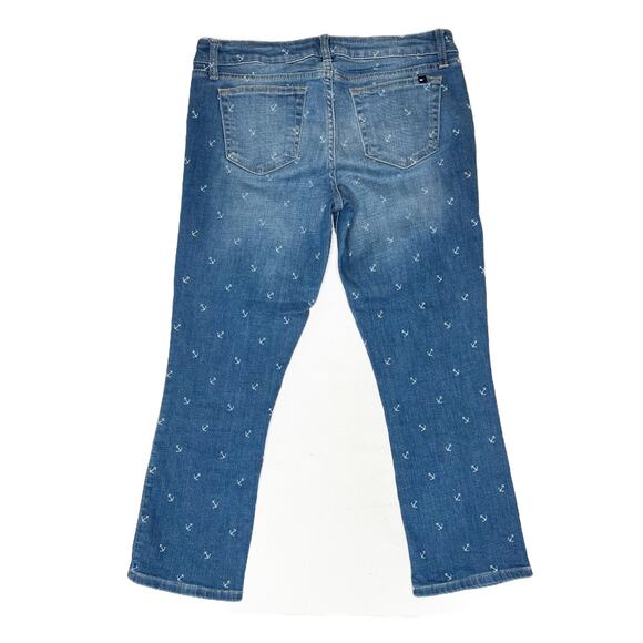 Tommy Hilfiger Nautical Anchor Print Crop Straight Leg Jeans size 4 - Picture 9 of 13